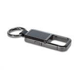 A silver Smart Tag Bluetooth Tracker with a keyring attachment and a sleek rectangular design.