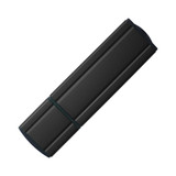 A black Permalite Flash Drive with a sleek design and a logo. Compact and suitable for tech accessories.