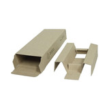 A brown recycled paper tuck box with a separate lid, featuring an eco-friendly design.