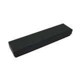 A black two-part pen box with a sleek design, featuring a simple, elegant structure and a logo on the surface.