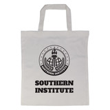 A gray tote bag featuring a logo and bold text that reads "SOUTHERN INSTITUTE."