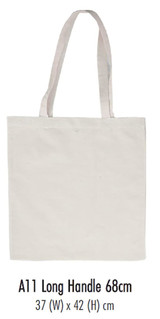Calico Bags, Long Handle, 37(W)x42(H)cm