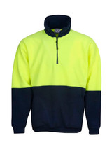 Hi Vis Half Zipped Polar Fleece Jumper