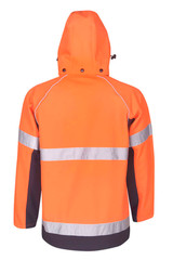 Hooded Hi Vis soft shell jackets ,day use || 72-J97
