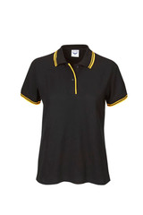 Pique Polo with Striped Collar/Cuff, Ladies