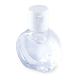 A bottle of Fresh Gel Hand Sanitiser with a clear gel texture and a white cap.