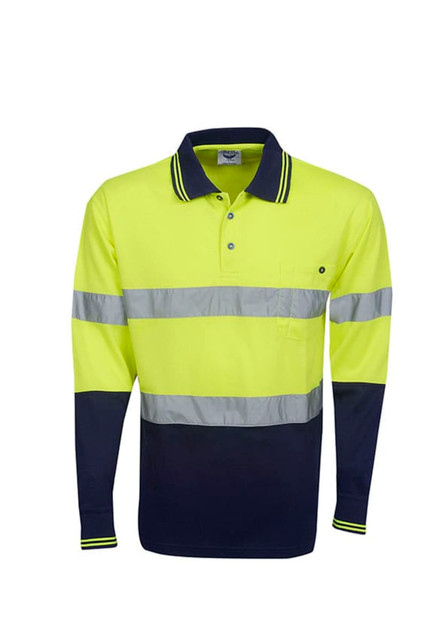 Day/night Hi Vis Cooldry Polo, Long Sleeve