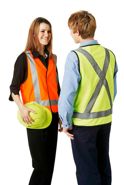 Hi-Vis D/N Safety Vest, X pattern reflective tape