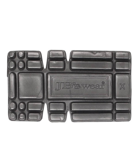 A grey adjustable sizing knee pad with various textured sections and a logo.