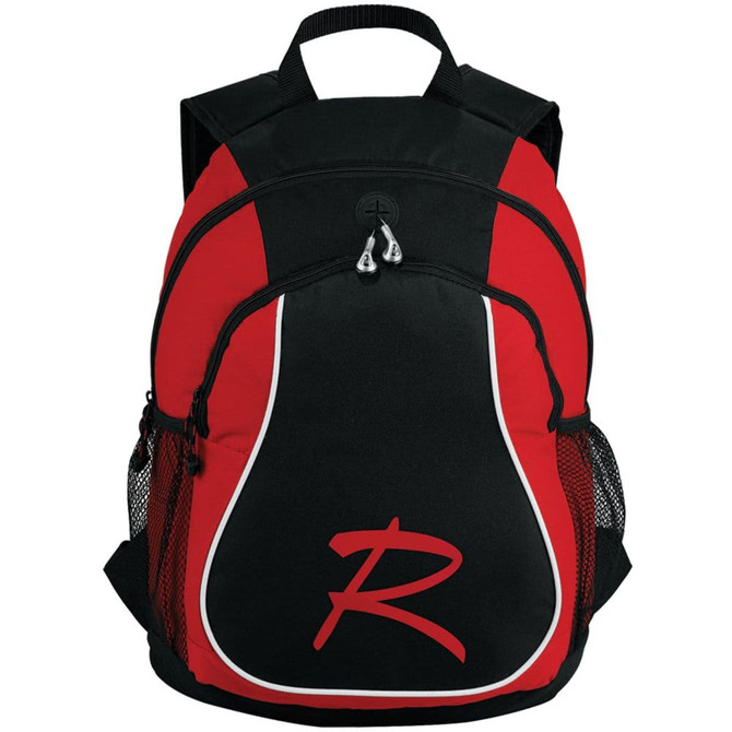 A black and red Coil Backpack 26L featuring mesh side pockets and a logo on the front.