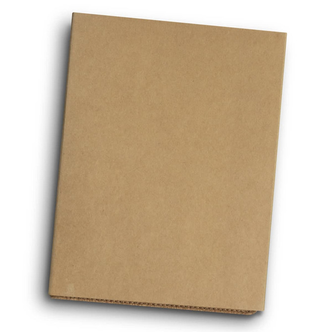 A brown cork portfolio in A5 size, featuring a textured finish and a logo. Suitable for office and business use.
