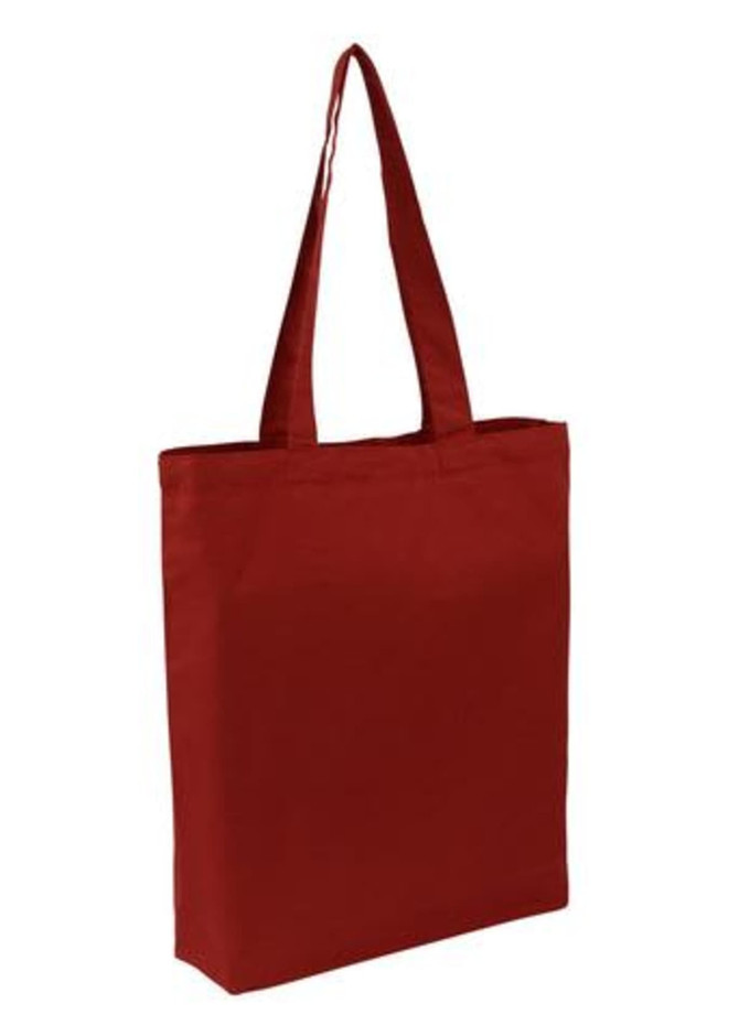 Cotton Tote With Base Gusset Only - Red