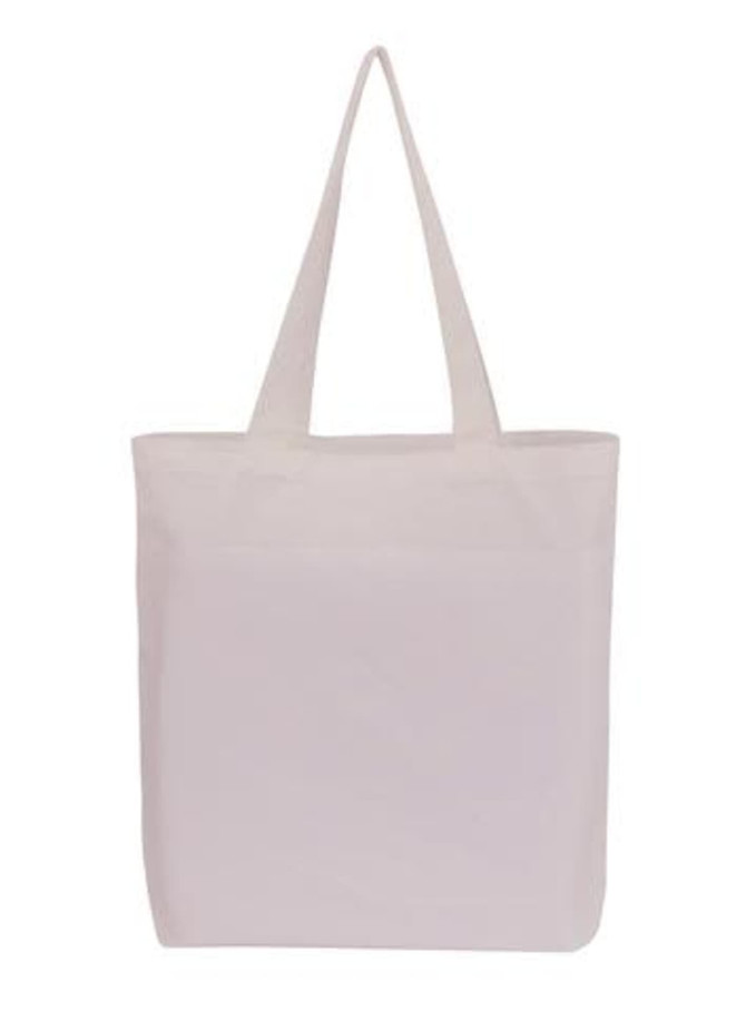 Cotton Tote With Base Gusset Only - White