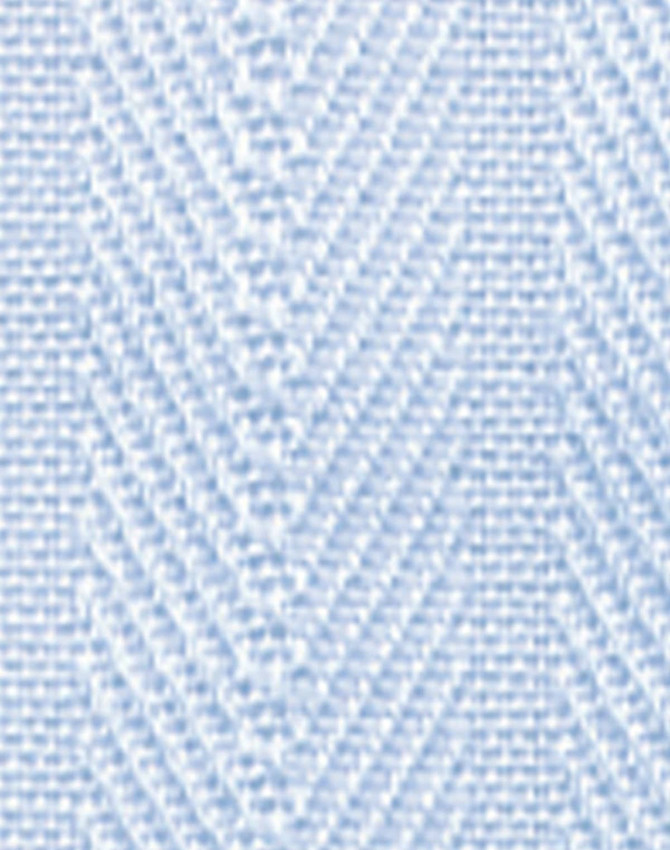 A light blue fabric featuring a subtle self-stripe herringbone pattern.