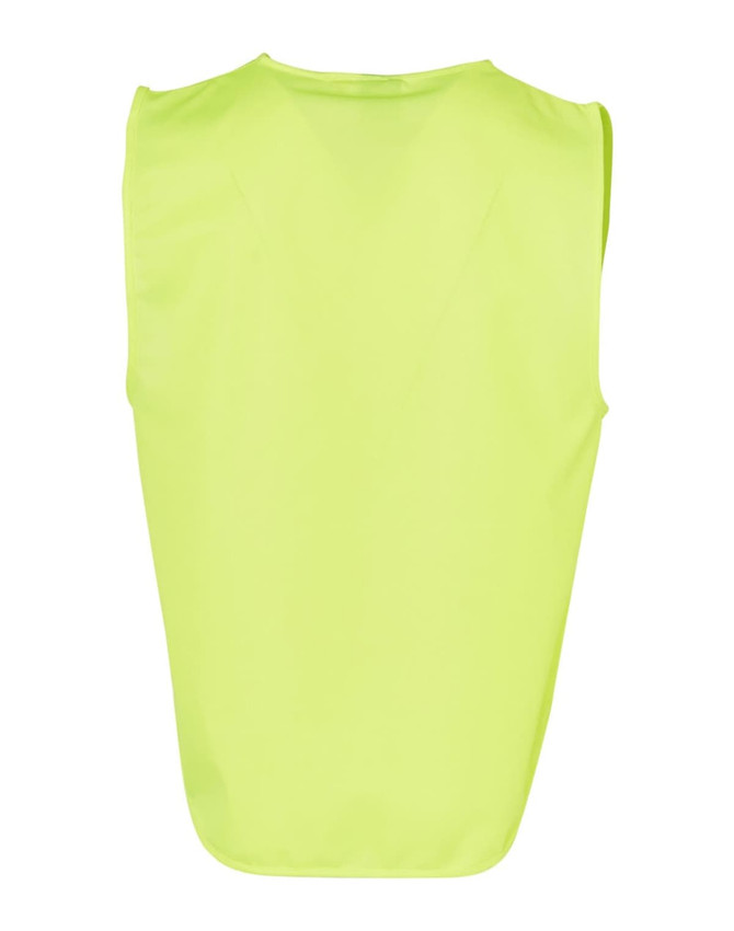 A bright yellow Hi-Vis safety vest with an ID pocket, featuring a simple back design and no visible logos.
