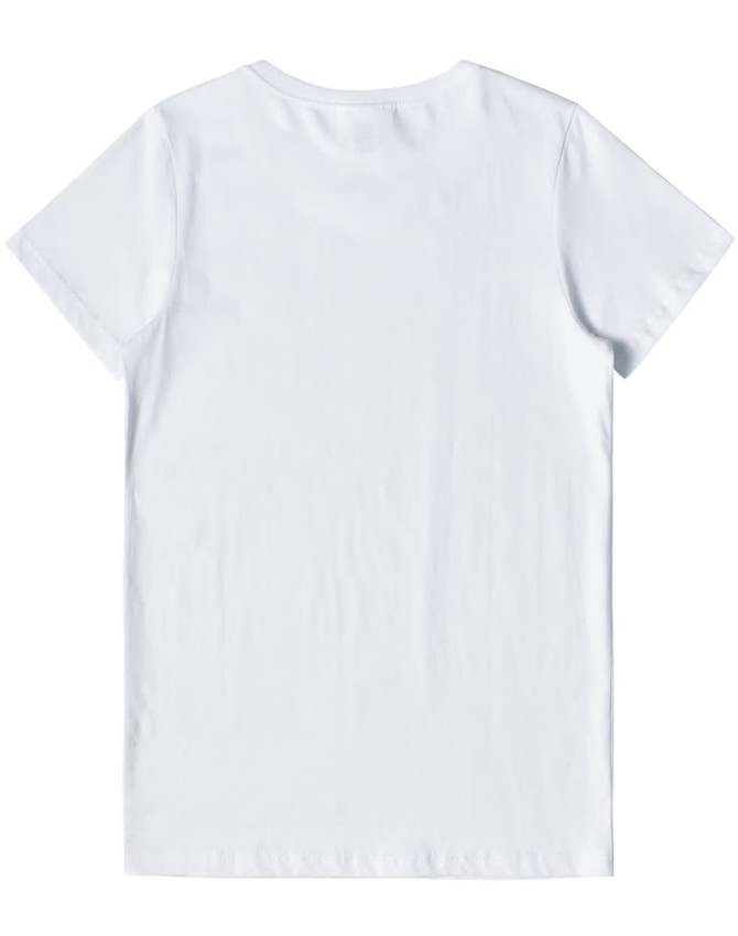 A plain white Ladies' Premium Cotton Tee, featuring a simple design and short sleeves. It has a branding logo on the back.