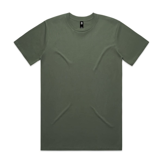 A green Classic Tee, featuring a crew neck and short sleeves, with a subtle logo on the neckline.