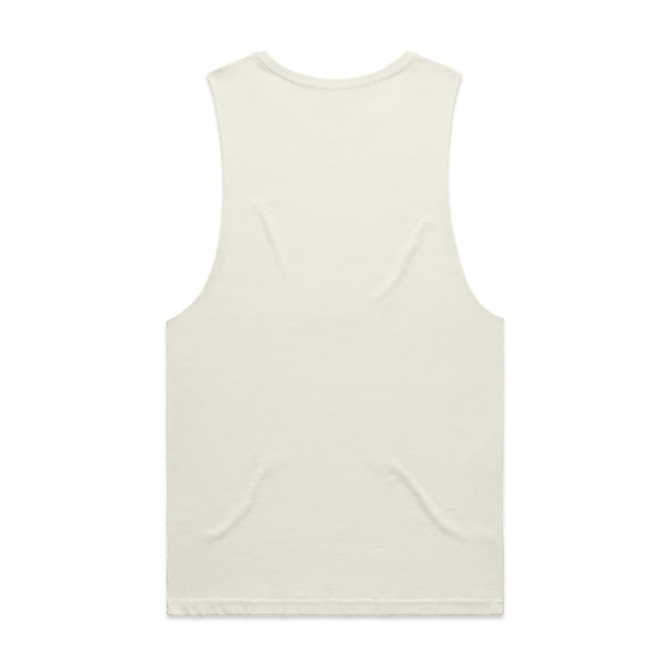 A plain cream tank top with a minimalist design, featuring a back view and no visible logos.