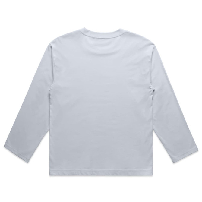 A light blue long-sleeve t-shirt with a simple design and no visible branding.