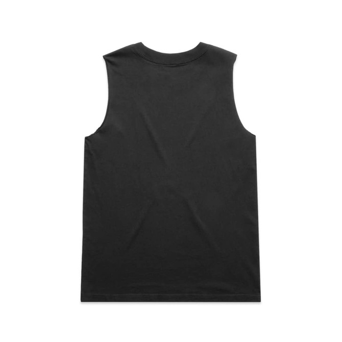 A black, sleeveless tank top with a simple, unadorned design and no visible branding.