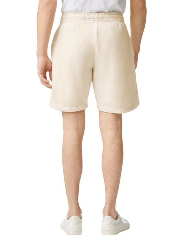Comfort Colors Lightweight Sweatshorts in a light beige colour, featuring an elastic waistband and a logo.