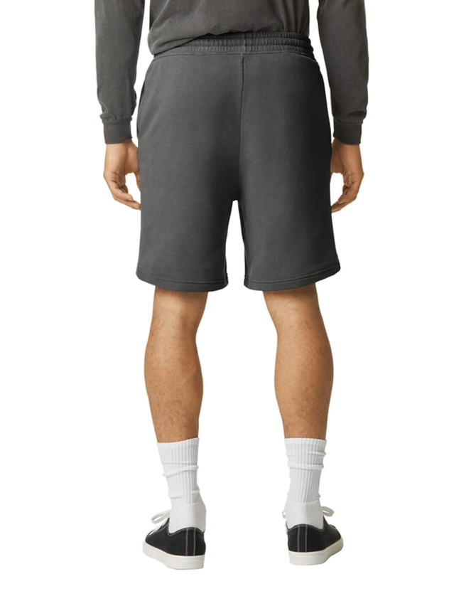 Comfort Colors Lightweight Sweatshorts in dark grey, featuring an elastic waistband and a simple design.