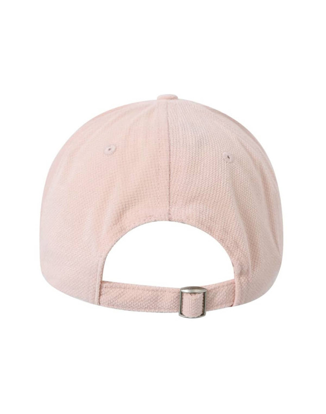 A pink Jacquard Texture 5 Panel Cap with a buckle closure at the back and an understated design.