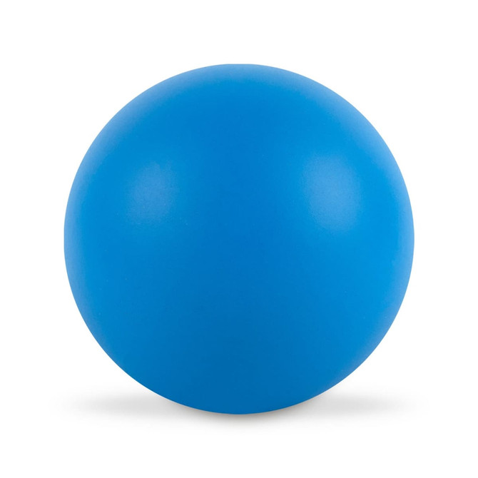 A vibrant blue Hi Bounce Ball with a smooth surface designed for playful bouncing and entertainment.