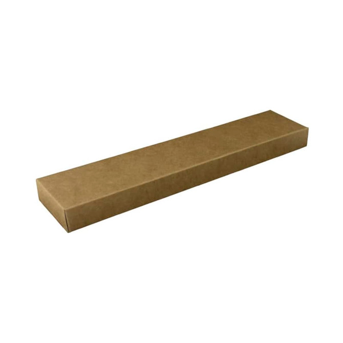 A brown rectangular box, featuring a simple design, suitable for packaging items like charging cables.