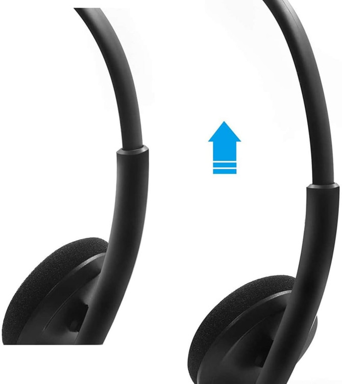 Black Regent Conference Headphones with adjustable headband and soft ear pads. Includes a logo on the side.