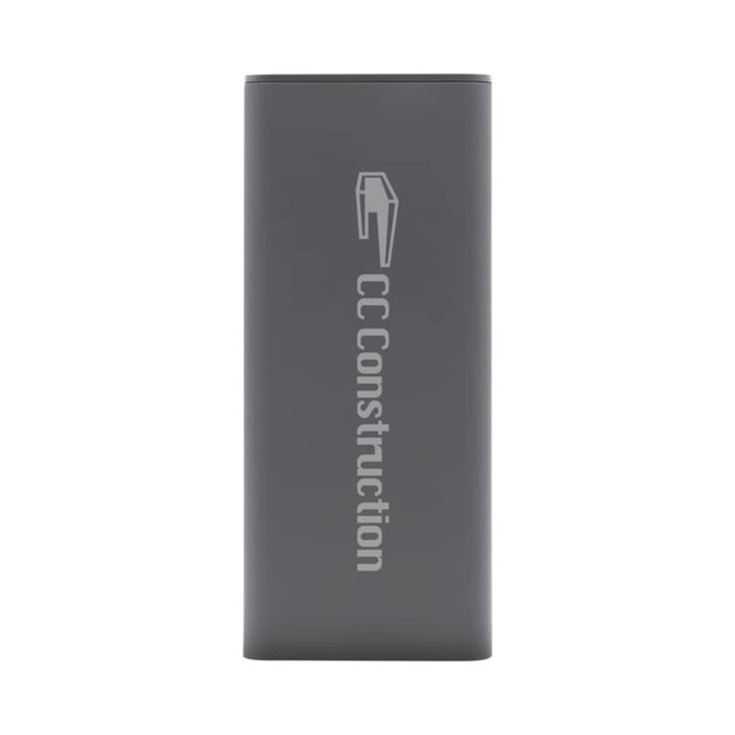 A grey precision tool kit with a logo, designed for compact storage and easy portability.