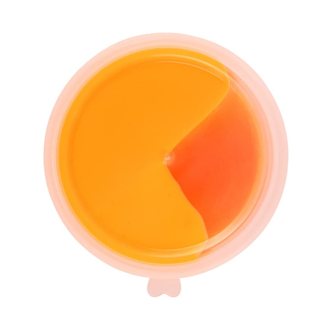 A circular container of Crazy Bouncing Putty features vibrant orange and yellow colours, with a branded lid.