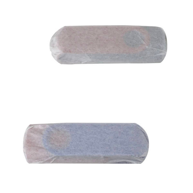 Two rolls of tissue wrap in pink and blue, each wrapped in clear plastic. Features a logo on the packaging.