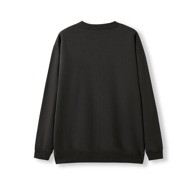 A green adult poly cotton fleece jumper, displayed from the back, featuring a ribbed hem and cuffs.