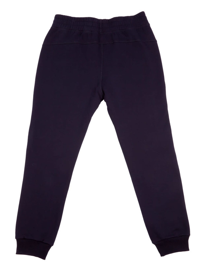 Men's STANCE brushed fleece pants in navy, featuring an elastic waistband and cuffs, with a simple logo.