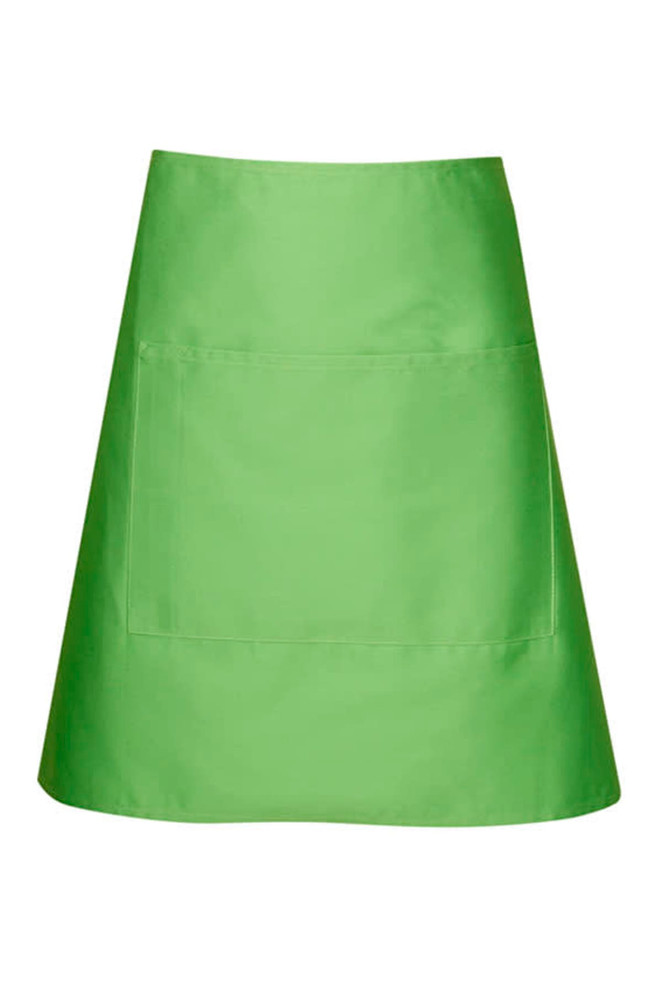 Poly Cotton Aprons, Short Waist W86xL45cm (above the knees with pocket, Black)
