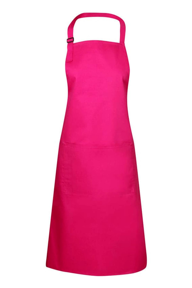 Poly Cotton Aprons, Bib Style, W86xL94cm (With adjustable neck strap and pocket, Black)