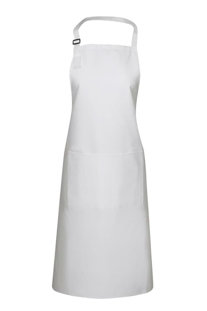 Poly Cotton Aprons, Bib Style, W86xL94cm (With adjustable neck strap and pocket, Black)