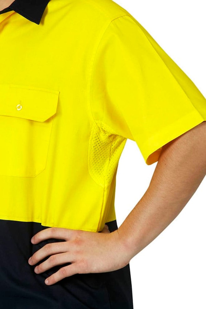 Hi Vis 155 GSM Cotton Twill Shirt, Short Sleeve