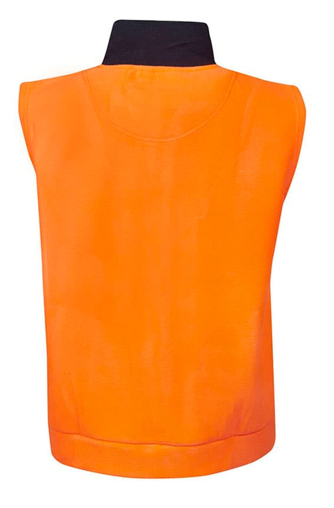 Hi Vis Half Zipped Polar Fleece Vest