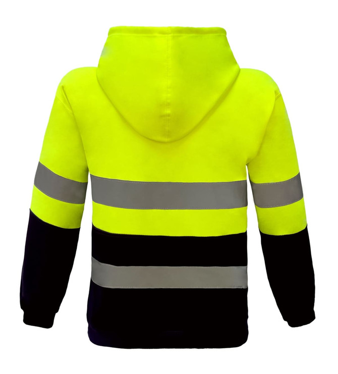 Hi Vis D/N Fleecy Hoodie with Kangaroo Pocket