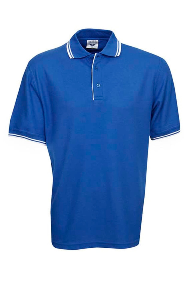 Pique Polo with Striped Collar/Cuff, Adults