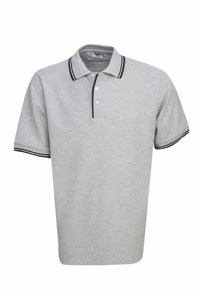 Pique Polo with Striped Collar/Cuff, Children