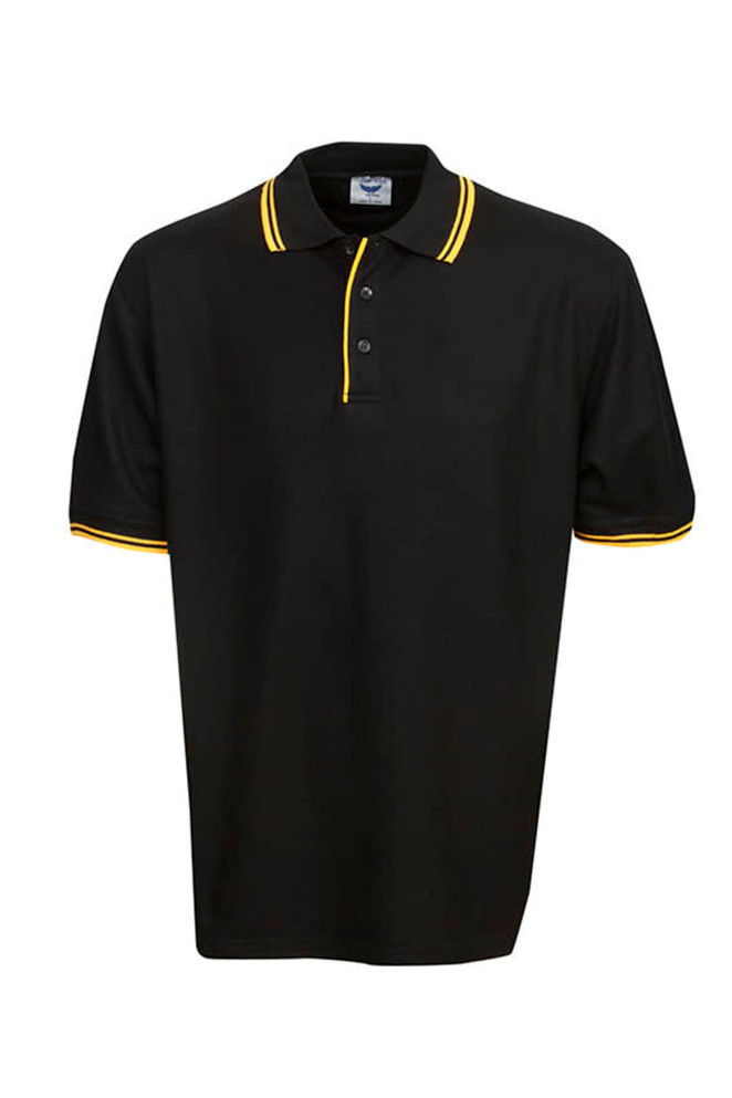 Pique Polo with Striped Collar/Cuff, Children