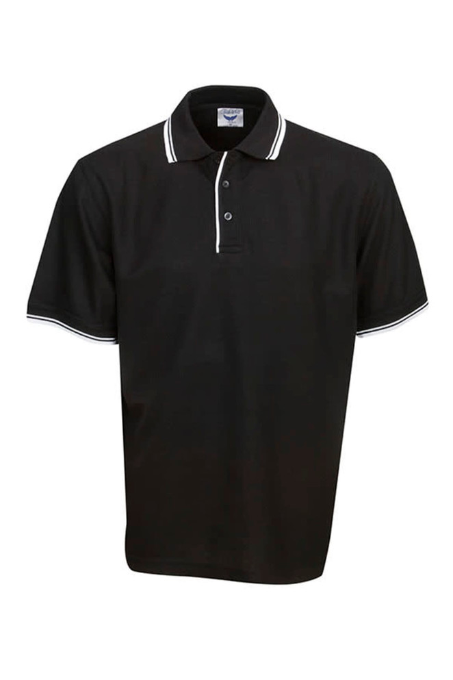 Pique Polo with Striped Collar/Cuff, Children