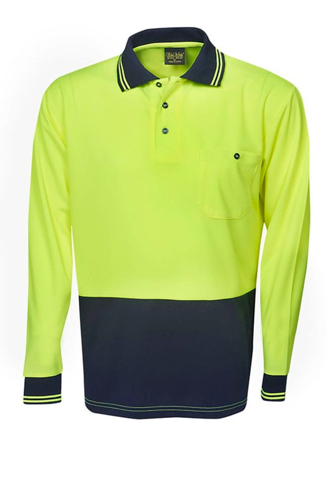 Light weight hi vis cooldry polo, L/S