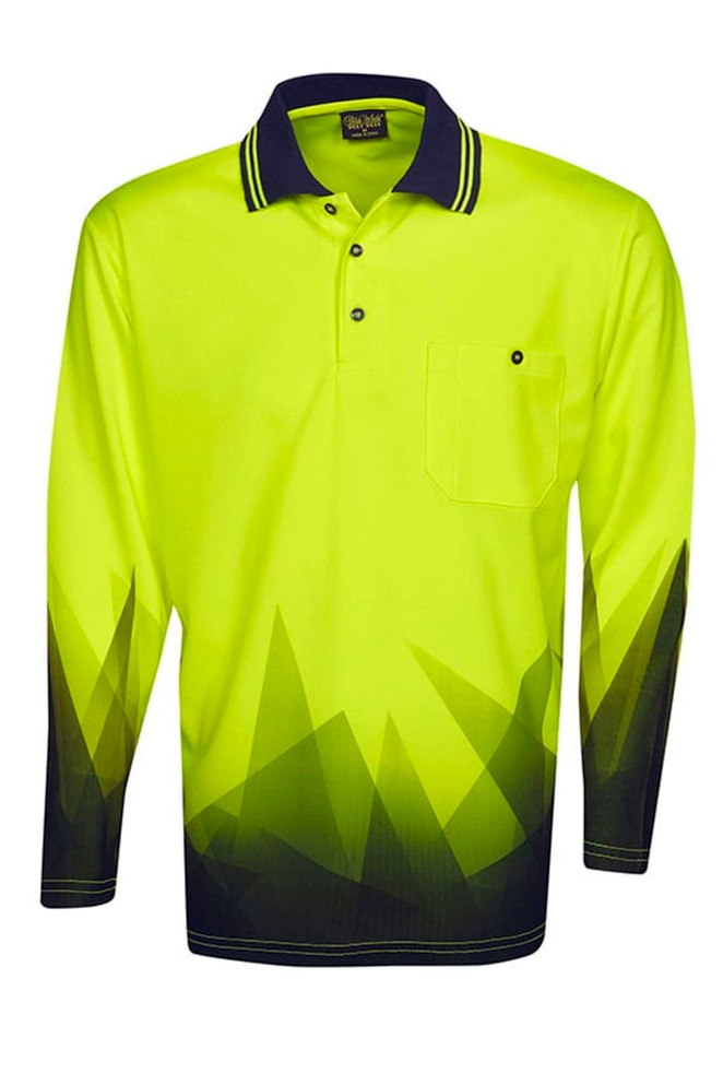 Hi Vis Sublimation Polo Long sleeve