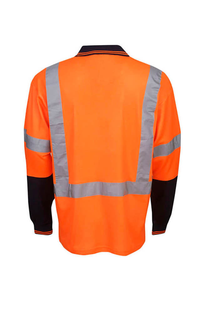 Cotton Back True Dry Hi Vis Day/Night Polo Shirt, Long Sleeve