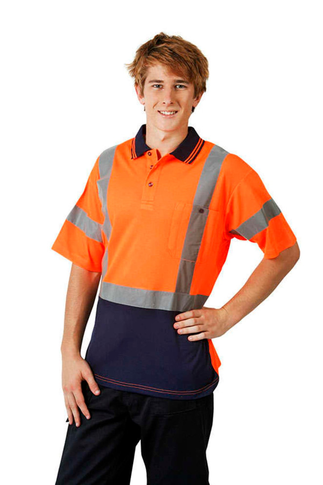Cotton Back True Dry Hi Vis Day/Night Polo Shirt, Short Sleeve