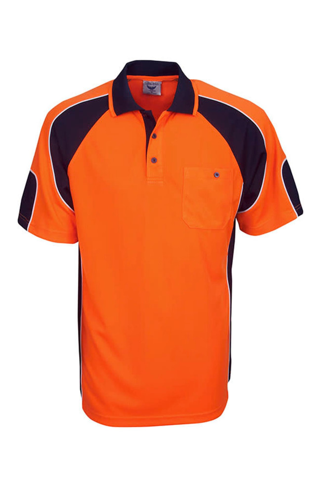 Hi Vis Cooldry Side Panel Polo, Short Sleeve